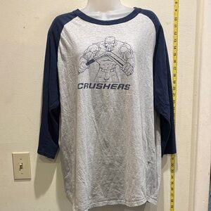 Sport-Tek Men's Gray and Blue Raglan Tee